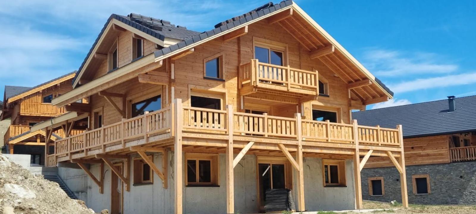 Appartement Lumineux Neuf Dans Bas De Chalet Le Douglas La Joue du Loup Exterior foto